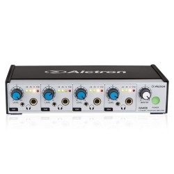ALCTRON HA400 V2 PREAMPLIFICATORE 4 CUFFIE AMPLIFICATORE CUFFIA DESKTOP 4 INGRESSI + ALIMENTATORE