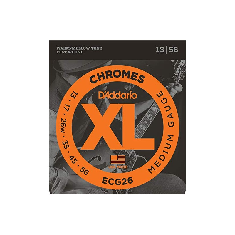 D'ADDARIO ECG26 CORDIERA PER CHITARRA ELETTRICA 13 - 56 STAINLESS STEEL FLAT WOUND