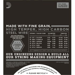 D'ADDARIO ECG26 CORDIERA PER CHITARRA ELETTRICA 13 - 56 STAINLESS STEEL FLAT WOUND