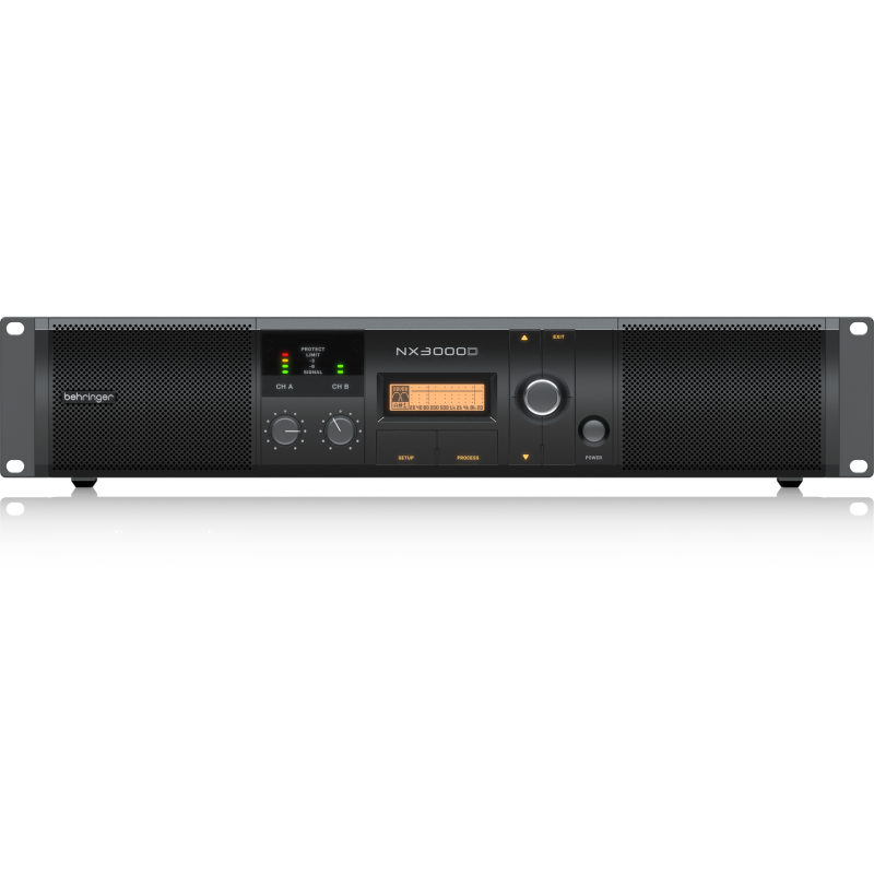 BEHRINGER NX3000D FINALE DI POTENZA 3000 WATT 2 CANALI CON COMPENSAZIONE AUTOMATICA DELL' IMPEDENZA + DSP