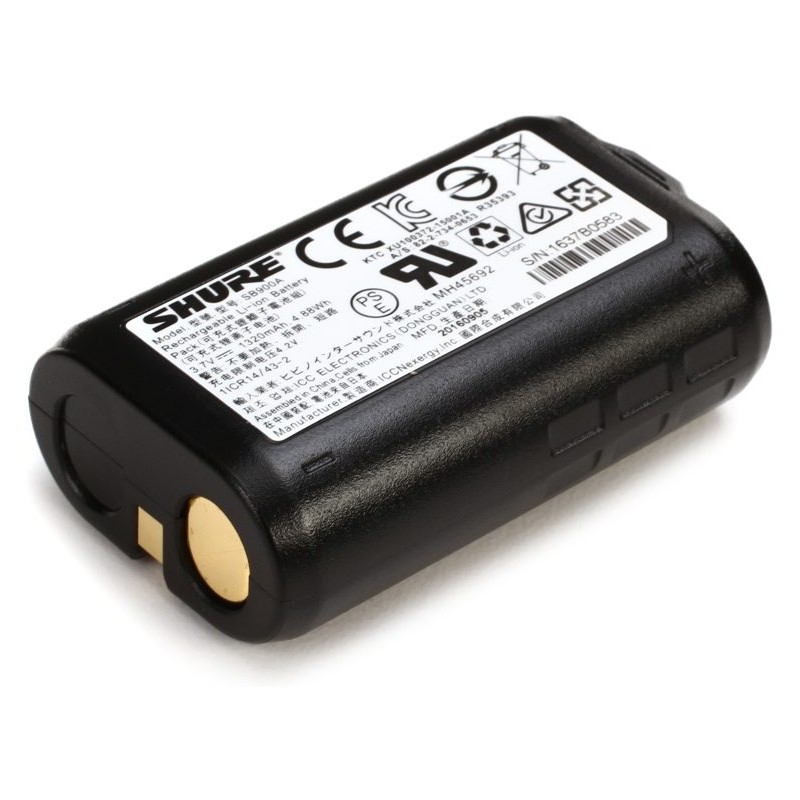 SHURE SB900A BATTERIA AL LITIO RICARICABILE PER MICROFONI WIRELESS SHURE QLXD - ULXD - PSM300