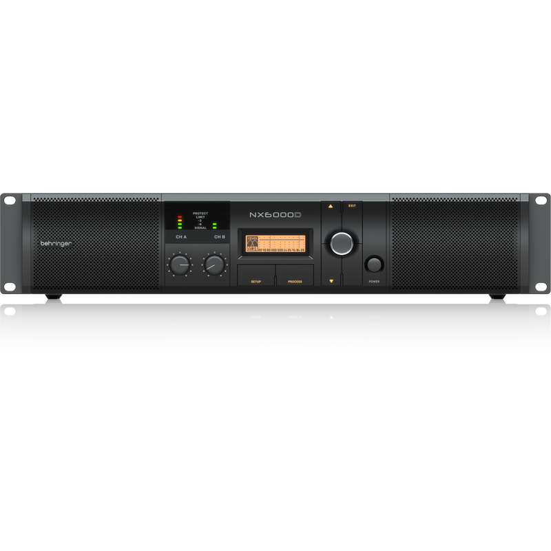 BEHRINGER NX6000D FINALE DI POTENZA 6000 WATT 2 CANALI CON COMPENSAZIONE AUTOMATICA DELL' IMPEDENZA + DSP