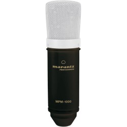 MARANTZ MPM1000 MICROFONO A CONDENSATORE CARDIOIDE DA TAVOLO + TREPPIEDE DA TAVOLO + SUPPORTO ANTI VIBRAZIONI + SPUGNA ANTI VENT