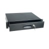 PROEL ADRK2CR CASSETTO CON CHIAVE 2 UNITA' RACK 19" IN ACCIAIO FINITURA NERO GOFFRATO