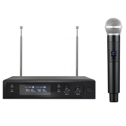 EXTREME WM1000D-V RADIOMICROFONO VHF PALMARE CAPSULA DINAMICA TRASMETTITORE + RICEVITORE TRUE DIVERSITY CON DISPLAY LCD