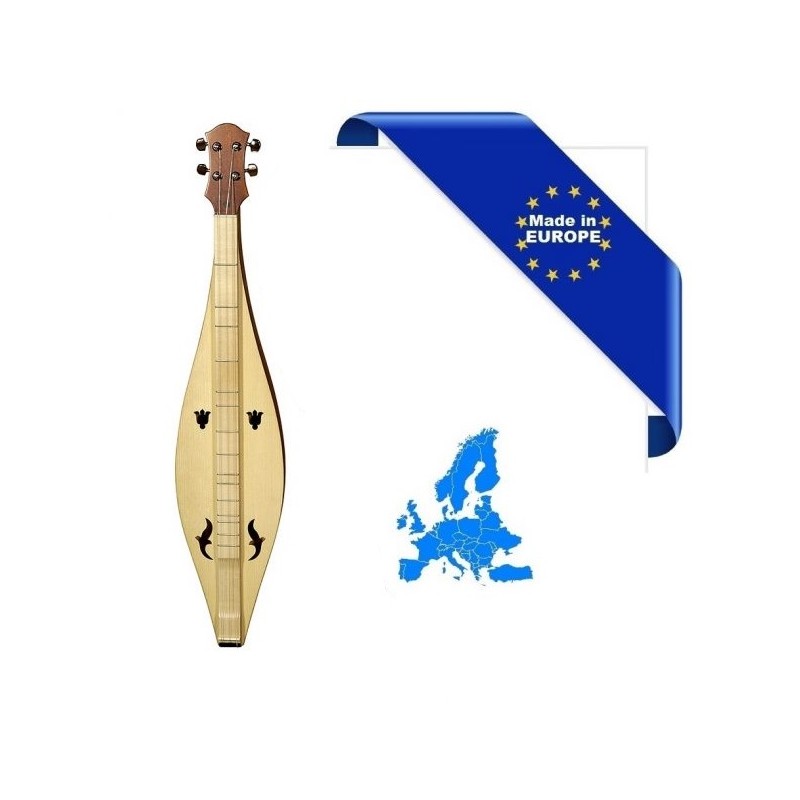 APPALACHIAN DULCIMER PICCOLO TOP ABETE FONDO LIME FASCE E MANICO ACERO SCALA 615MM