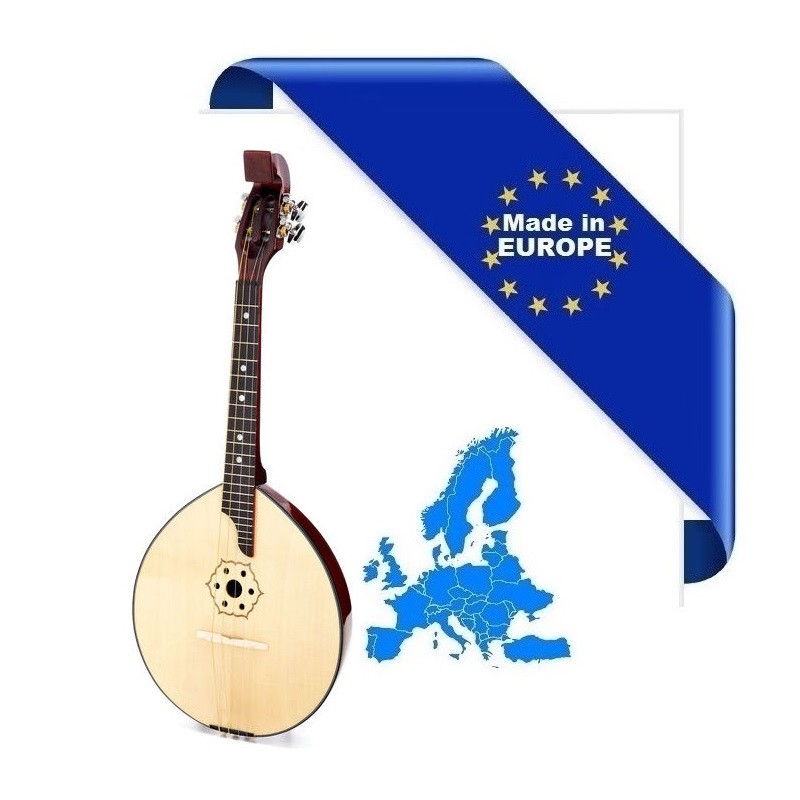 DOMRA 4 CORDE ( BALALAIKA ) MADE IN EUROPE TOP ABETE MASSELLO FONDO FASCE ACERO MASSELLO MANICO ACERO SCALA 350mm