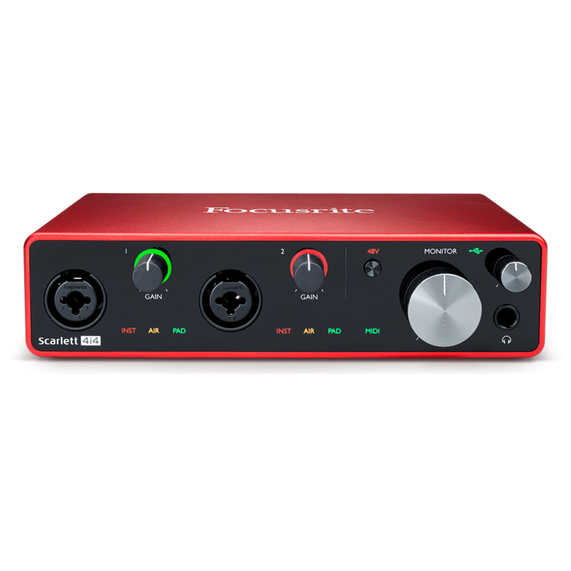 FOCUSRITE SCARLETT 4I4 INTERFACCIA AUDIO USB TERZA GENERAZIONE ( 3RD GEN ) GENERATION MKIII 4 IN 4 OUT PC MAC 24 BIT 192 KHZ SCH