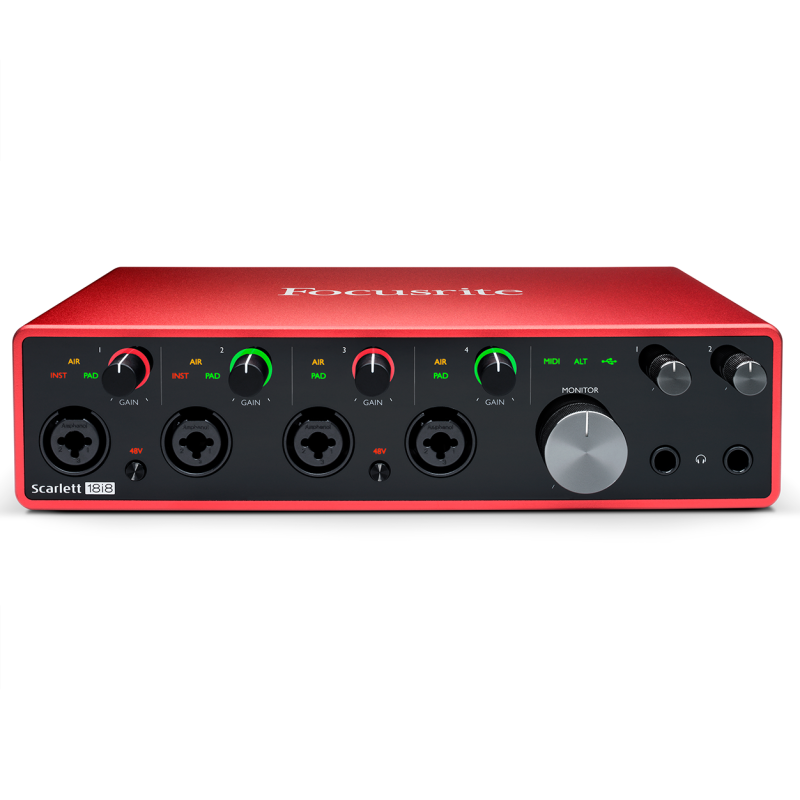 FOCUSRITE SCARLETT 18I8 SCHEDA AUDIO USB TERZA GENERAZIONE ( 3RD GEN ) GENERATION MKIII INTERFACCIA 18 IN 8 OUT PER PC E MAC