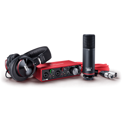 FOCUSRITE SCARLETT STUDIO PACK BUNDLE ( 3RD GEN ) SCARLETT 2I2 + MICROFONO CM25 MKIII + CUFFIA HP60MKIII + CAVO + PROTOOLS INTER