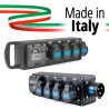 POWER-BOX PORTATILE INGRESSO SPINA 32A MASCHIO 3P USCITE 4 PRESE CEE 16A 3P PROTEZIONE 1 RCBO 32A + 2 MBC 16A