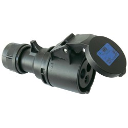 PCE-213-6X PRESA CEE 16A 3P (1P+N+T) 230V IP44 3POLI FEMMINA NERA MIDNIGHT SERIE BLACK SOCKET