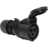 PCE-213-6X PRESA CEE 16A 3P (1P+N+T) 230V IP44 3POLI FEMMINA NERA MIDNIGHT SERIE BLACK SOCKET