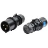 PCE-023-6X SPINA CEE 32A 3P (1P+N+T) 230V IP44 3POLI MASCHIO NERA MIDNIGHT SERIE BLACK PLUG