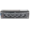 POWER-BOX NERO CIABATTA ALIMENTAZIONE PALCO MADE IN ITALY SPIA RETE INGRESSO NEUTRIK POWERCON BLU 16A 3P POWER-IN USCITE 5 SCHUK