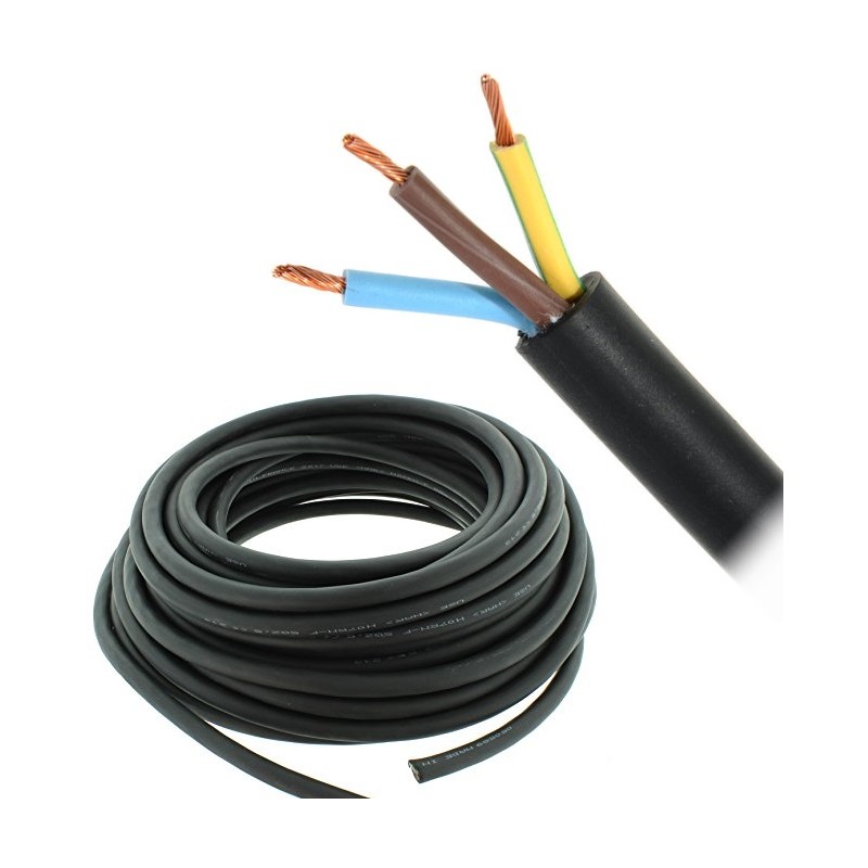 CAVO ALIMENTAZIONE H07RN-F ISOLAMENTO NEOPRENE G3X2,5 CON 3 CONDUTTORI SEZIONE 2.5MM2 2P+GIALLO/VERDE