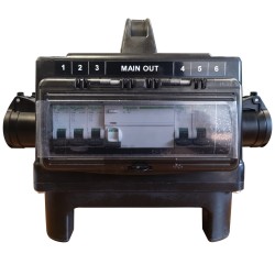 POWERBOX TARTARUGA GOMMA BUTILICA VULCANIZZATA SPINA PANNELLO 32A 5P 6 PRESE CEE 16A 3P SPIE RETE DOPPIA PROTEZIONE RCCB 40A + 6