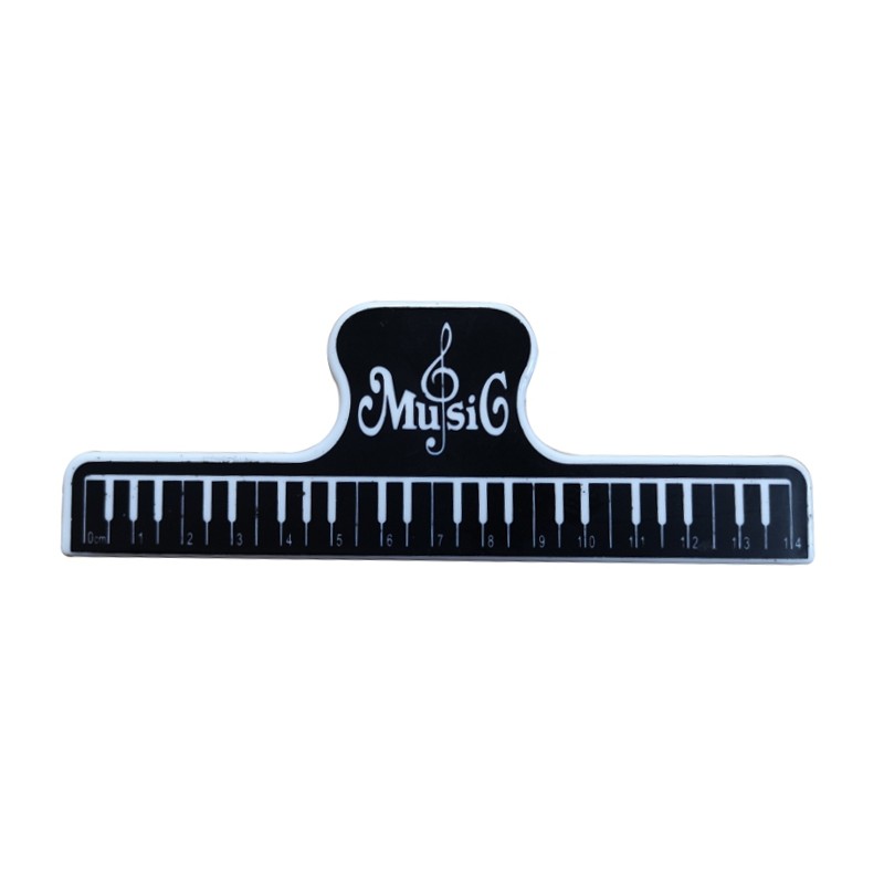 EXTREME MUSIC CLIP PINZA A MOLLA BLOCCA LIBRI FERMA SPARTITI COLORE BIANCO E NERO