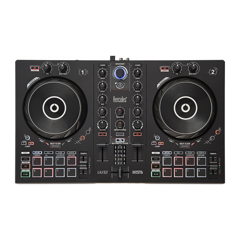 HERCULES DJ CONTROL INPULSE 300 CONTROLLER DIGITALE 2 DECK USB PER DJ